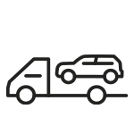 emergency-roadside-towing Emergency roadside towing service icon.